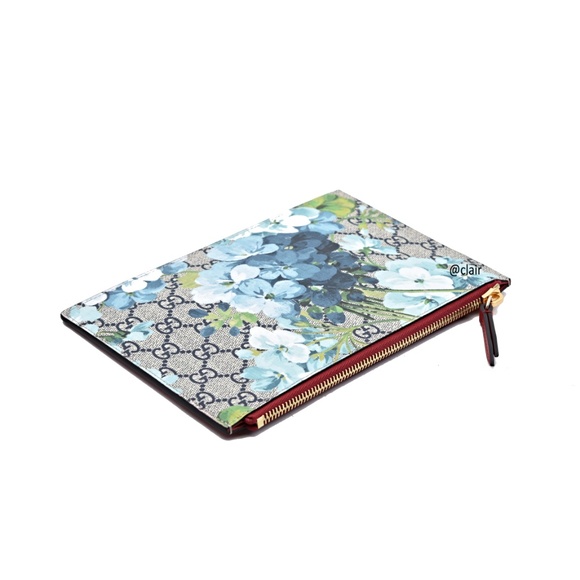 New Gucci GG Supreme Canvas Blooms Clutch/Pouch - Picture 2 of 8